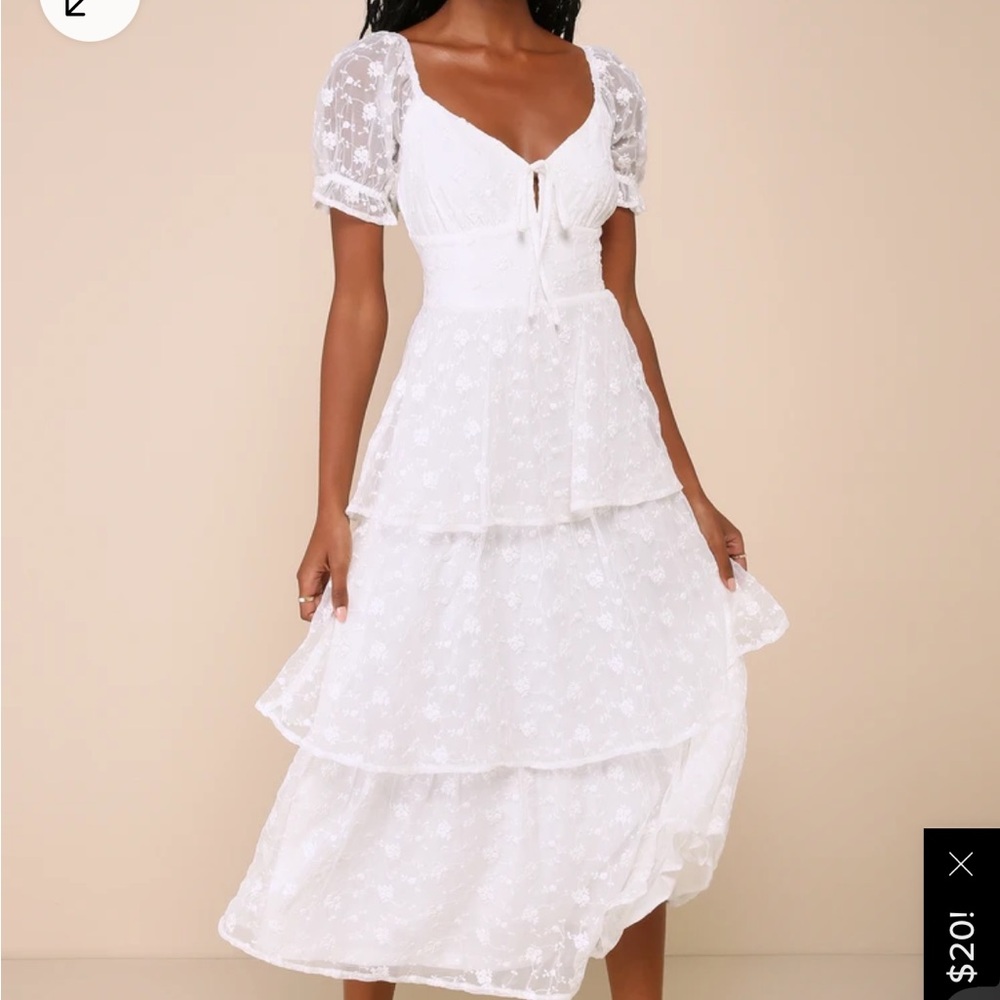 Lulu’s white midi dress